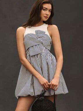 Anthropologie Porridge Sleeveless Twofer Bubble Mini Dress Size Large